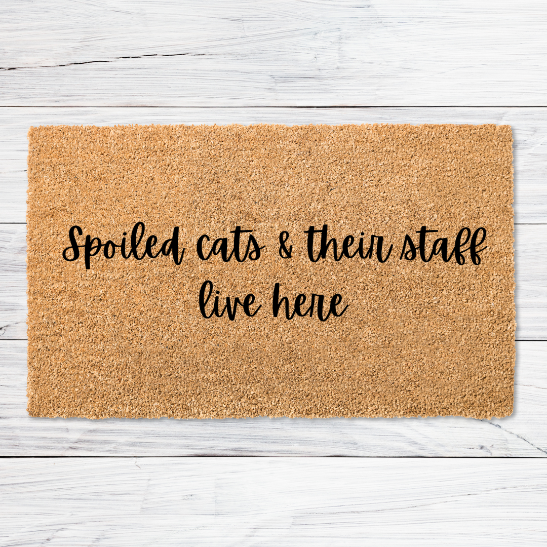 Spoiled pets and their staff doormat