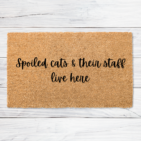Spoiled pets and their staff doormat