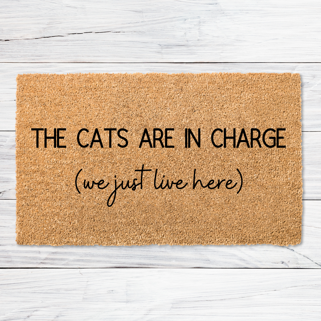 The Cats are in Charge Doormat