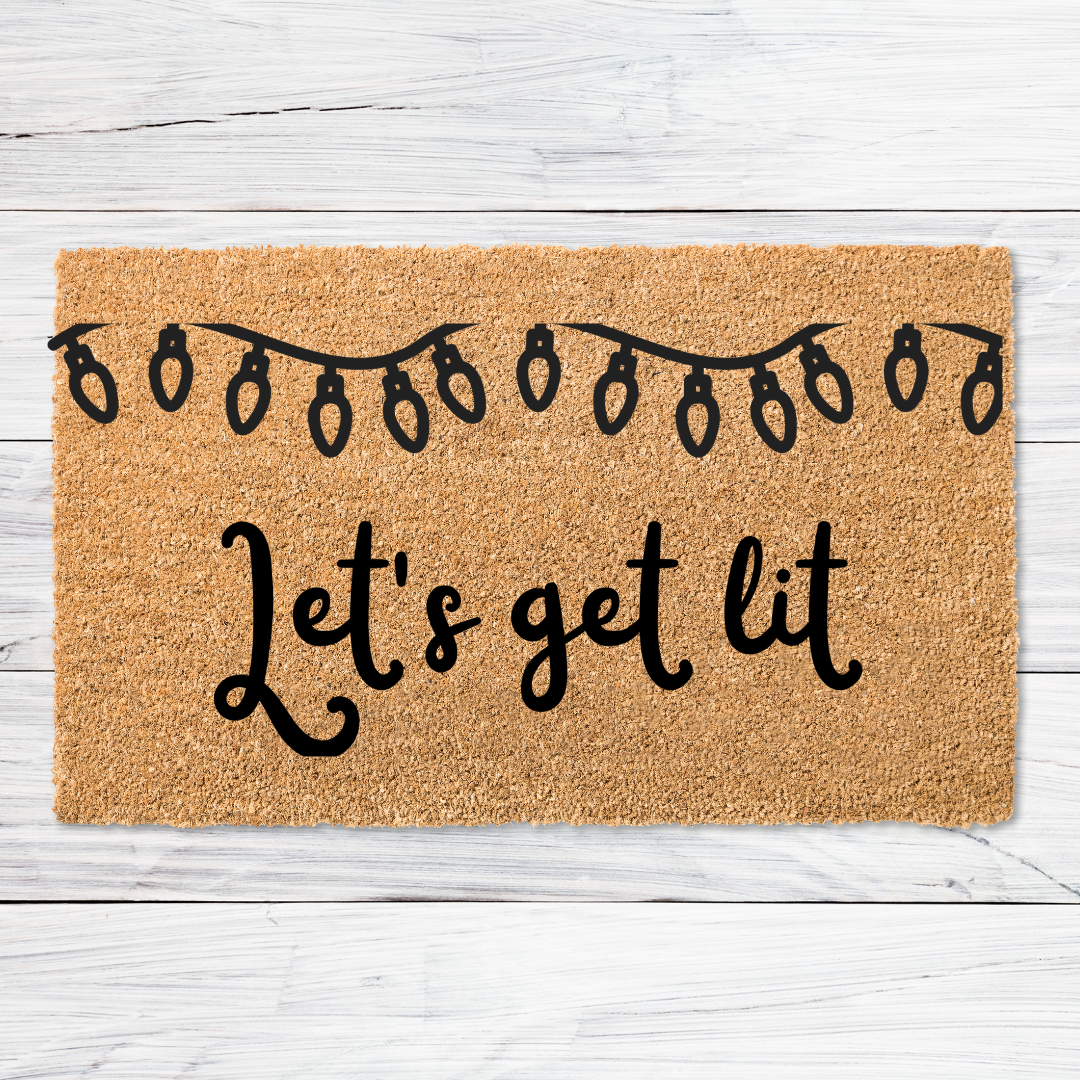 Let's Get Lit Doormat