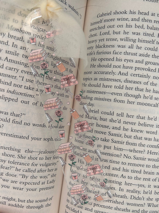 Pink Books & Iced Coffee bookmark