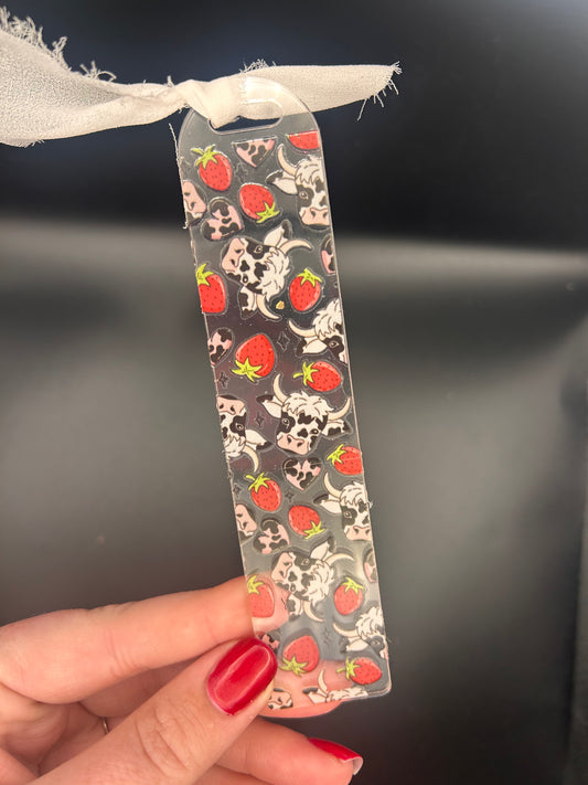 Strawberries & Cows bookmark