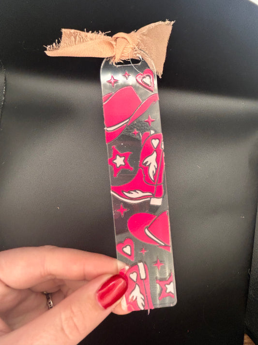 Hot Pink Cowgirl bookmark