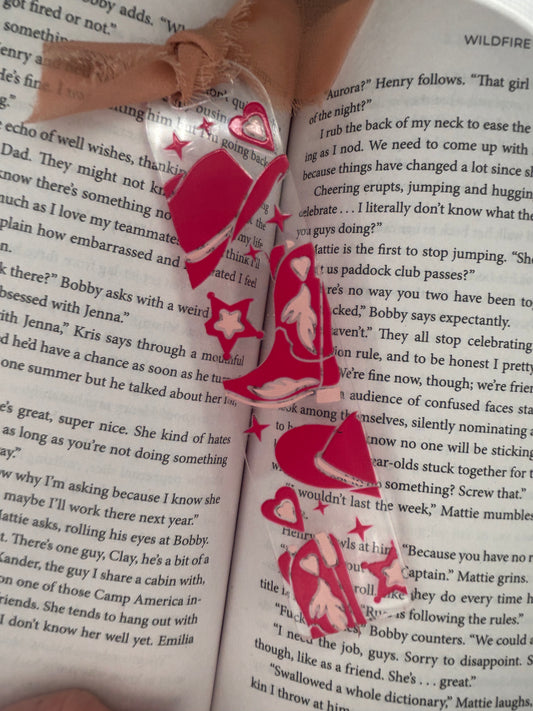 Hot Pink Cowgirl bookmark