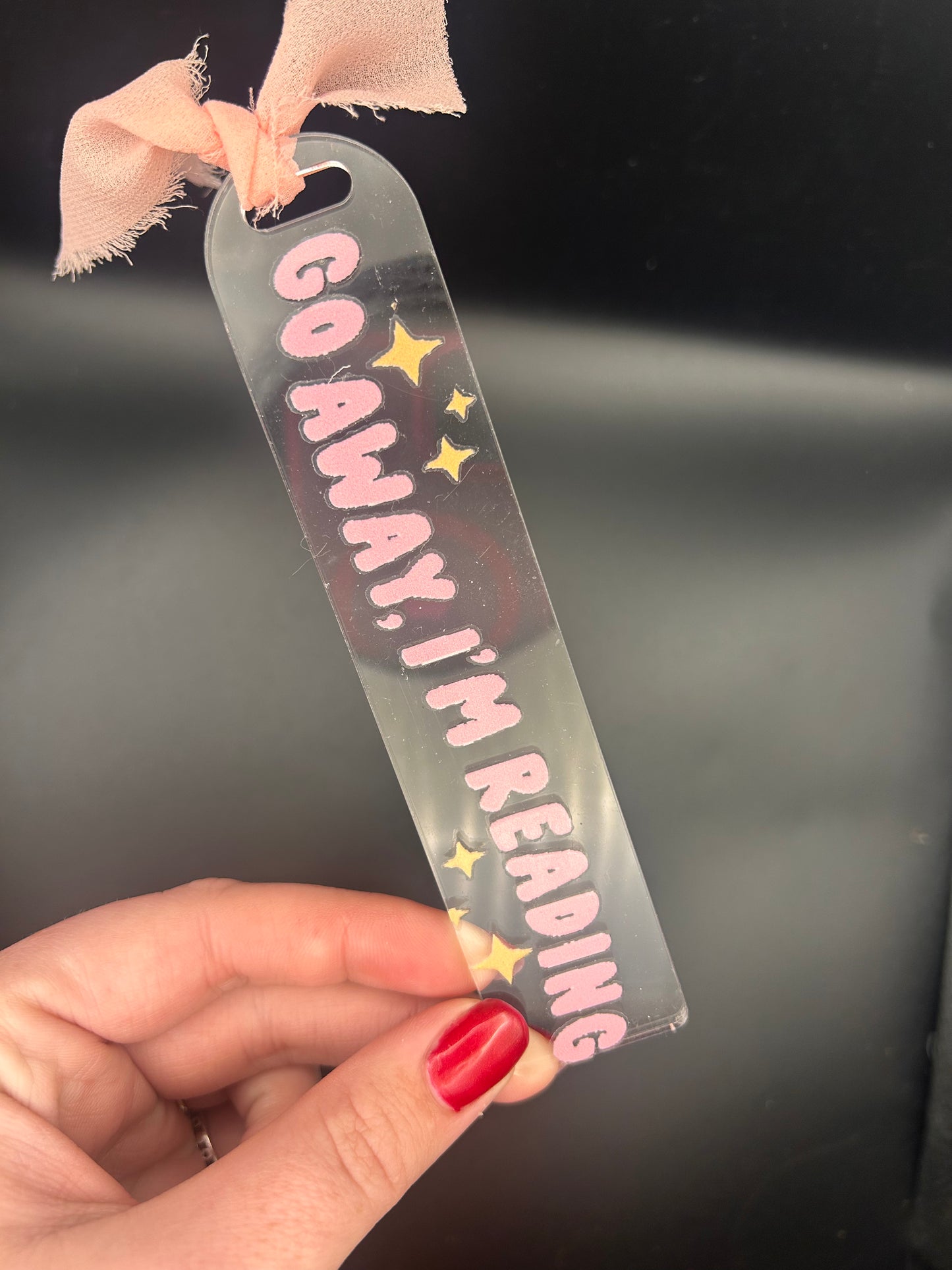 "Go Away I’m Reading" bookmark