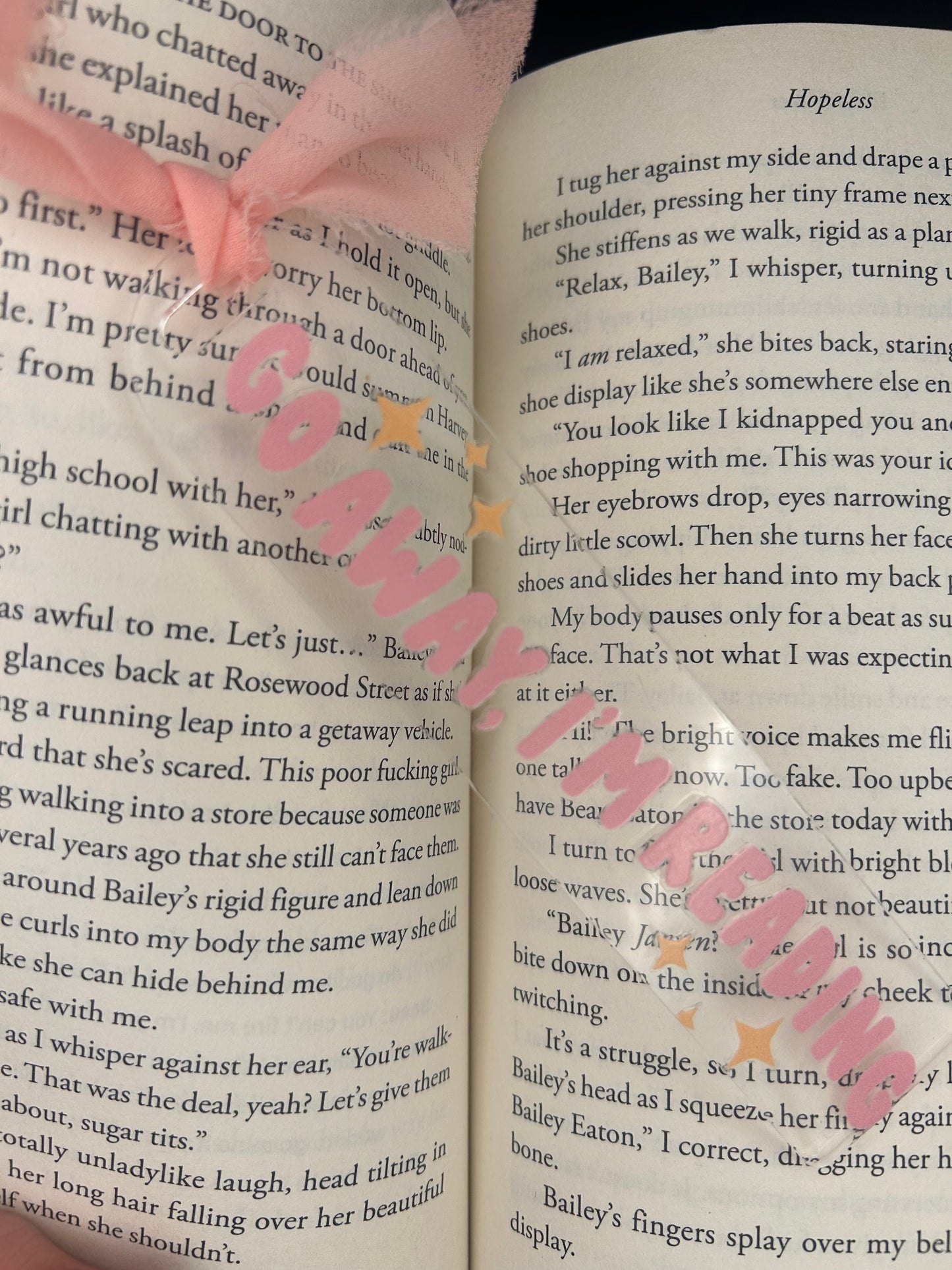"Go Away I’m Reading" bookmark